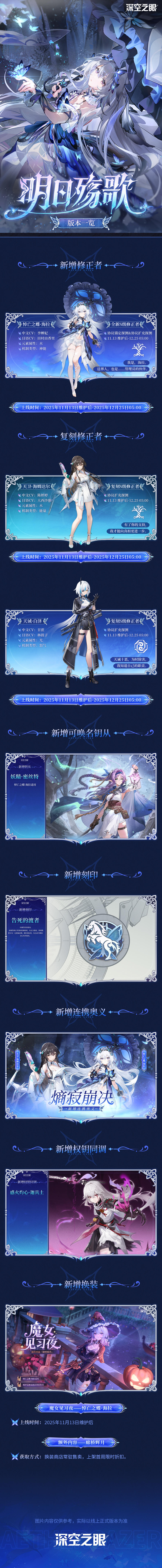 4.6版本「明日殇歌」版本一览