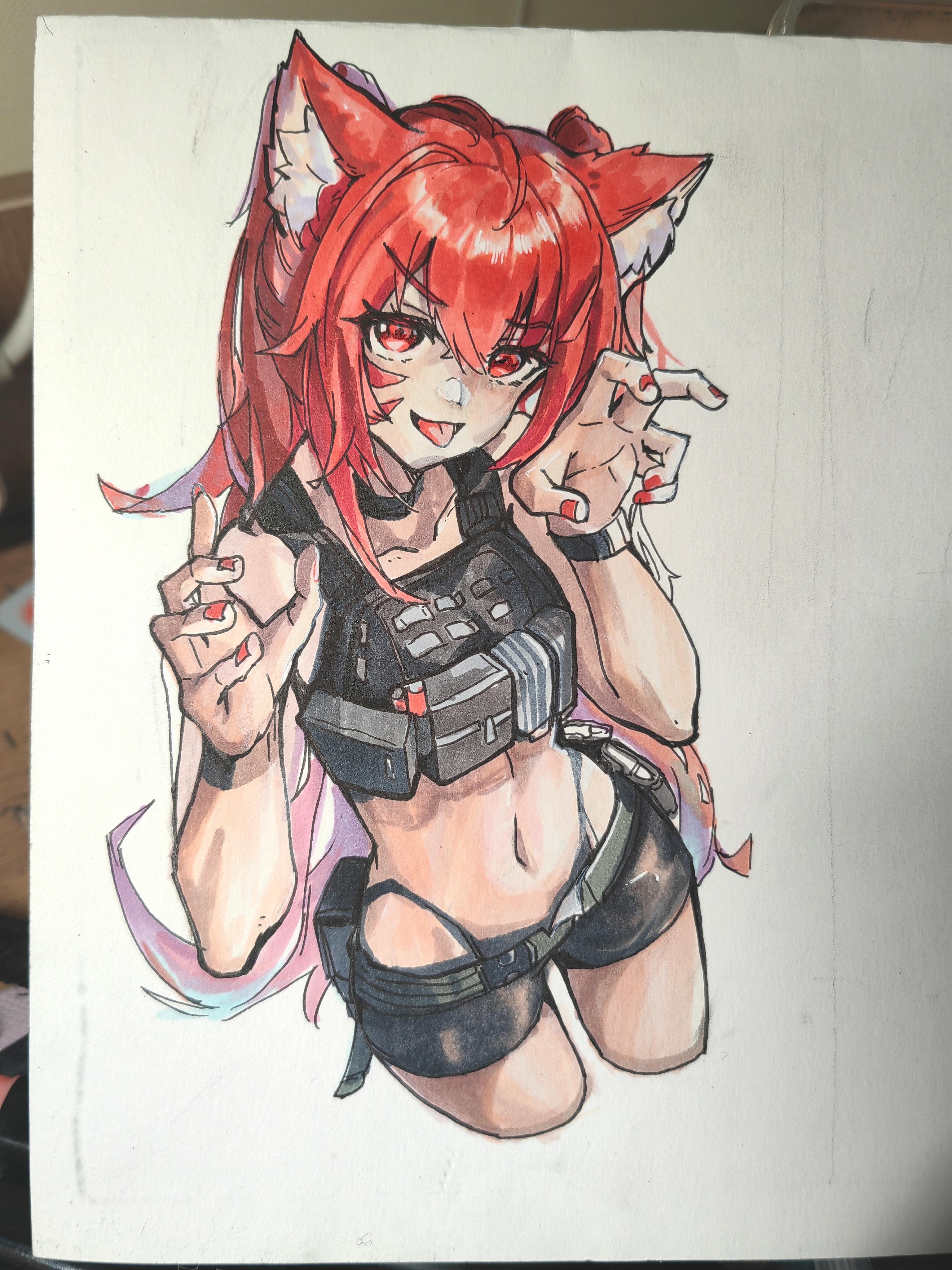 摸了，爽了（图二是参考，不是瓦画的）