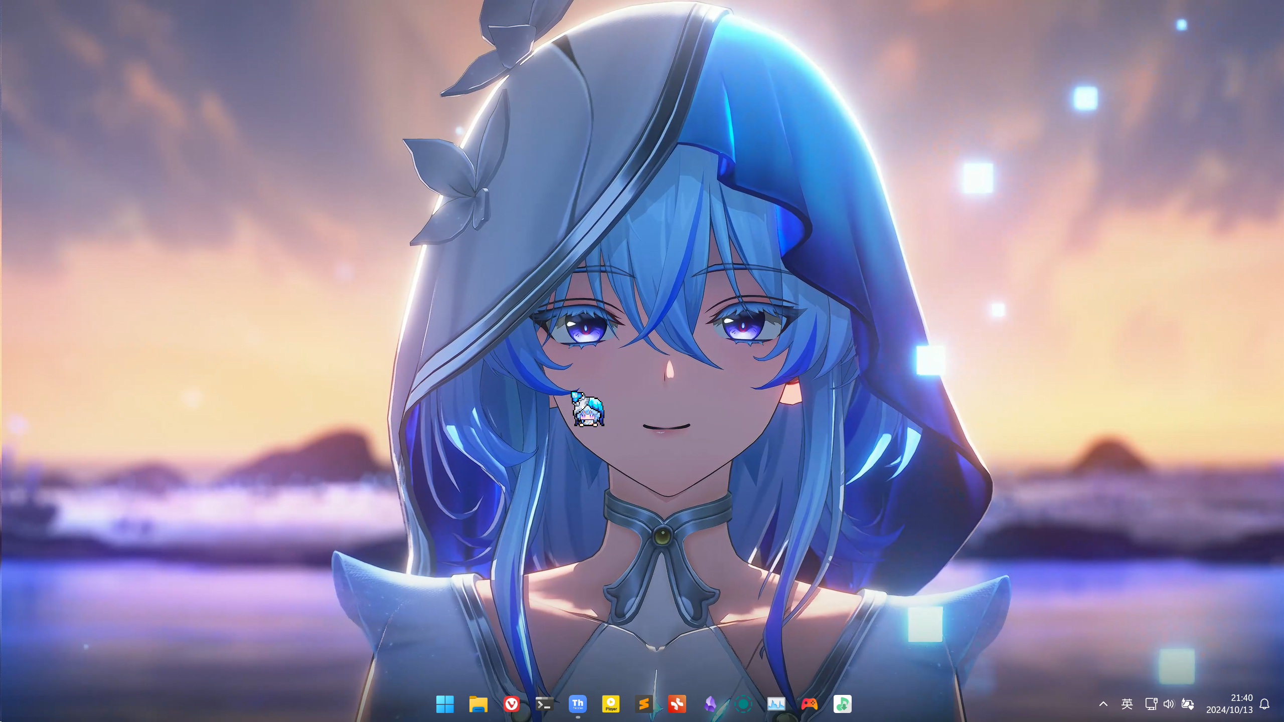 连电脑鼠标都换成守岸人的一天