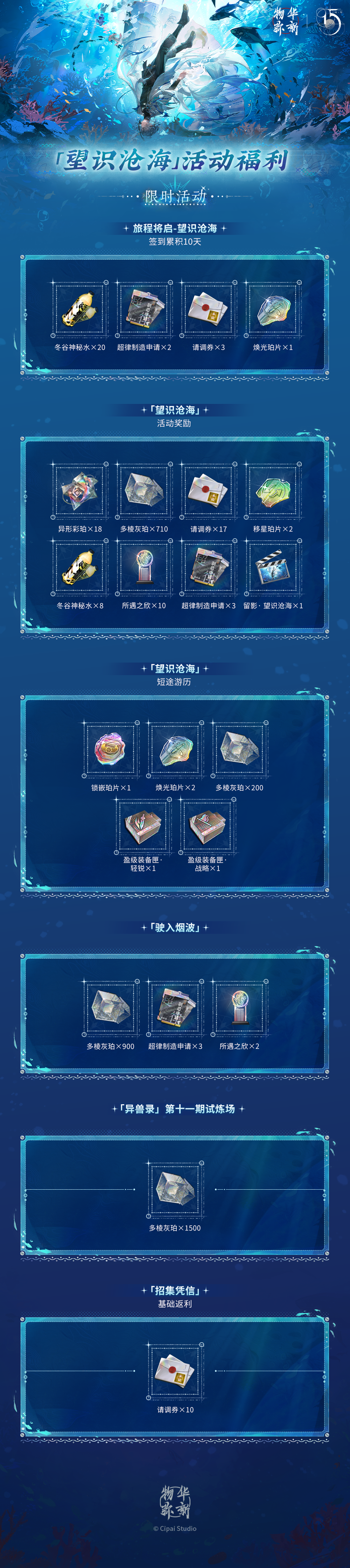 「望识沧海」活动福利概览