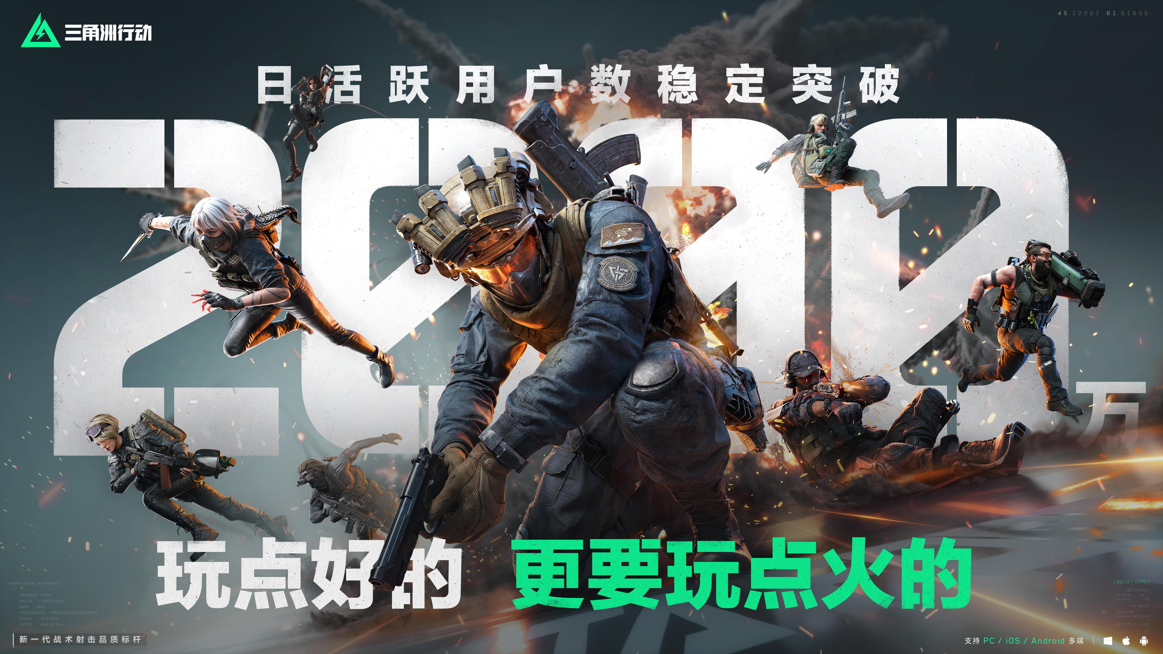 《三角洲行动》7月平均日活数突破2000万