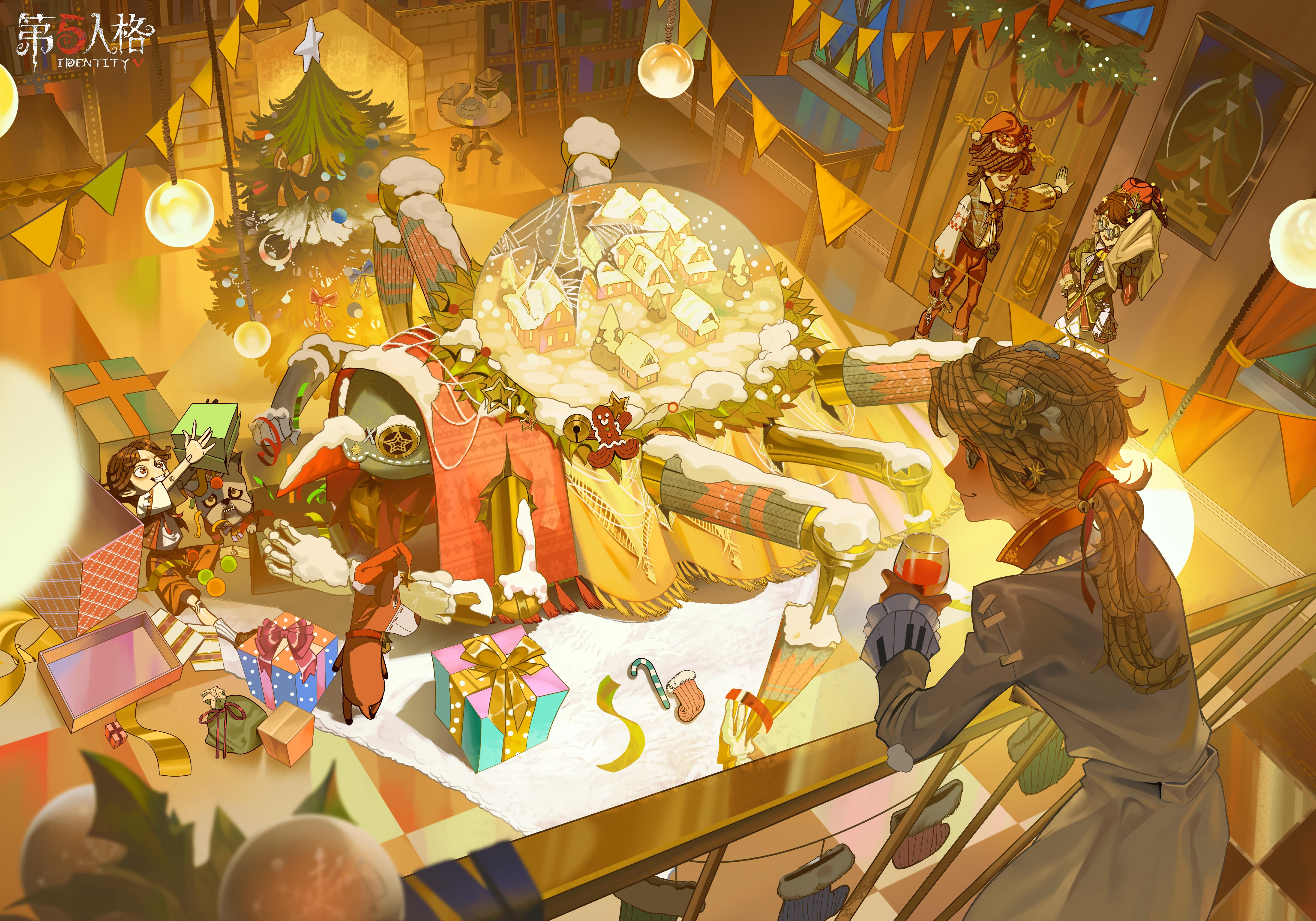 节日信使送来了满当当的礼物，为了修葺小镇忙碌了几天的瓦尔莱塔与朋友们也要准备开始庆祝啦！ 圣诞主题1V4 限时玩法已上线，“冬日织愿”圣诞主题活动、限时公共地图“铃音踏雪”也在持续开放中，期待各位访客体验～
#第五人格五骥映春 #第五人格 #圣诞节