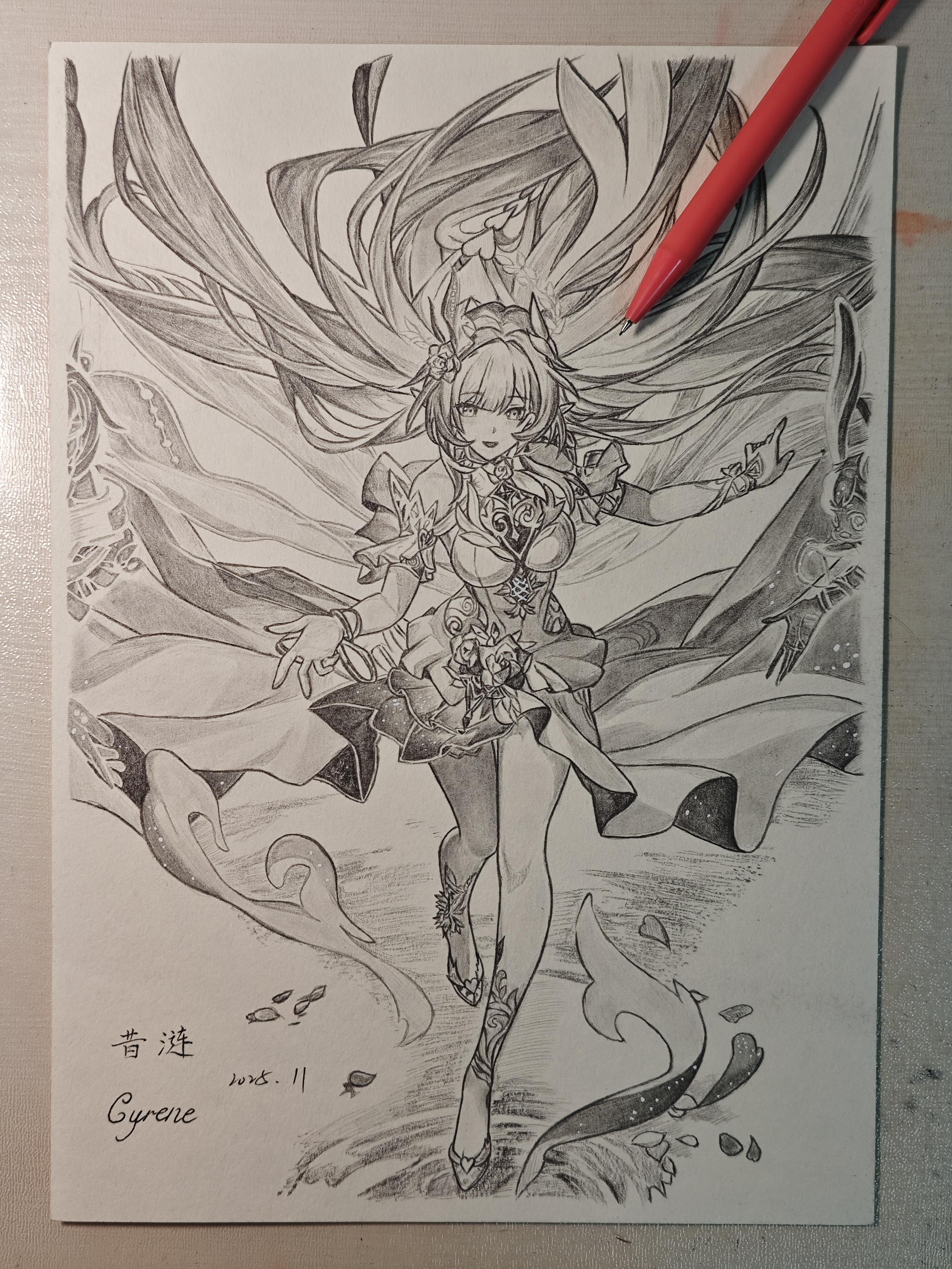 [铅笔手绘]昔涟