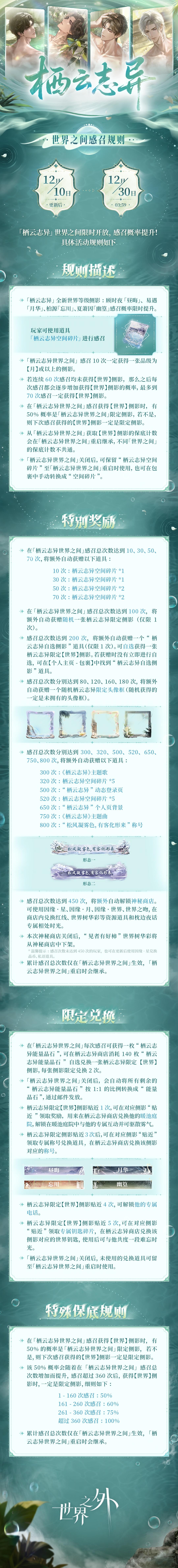 〓栖云志异 | 世界之间感召规则