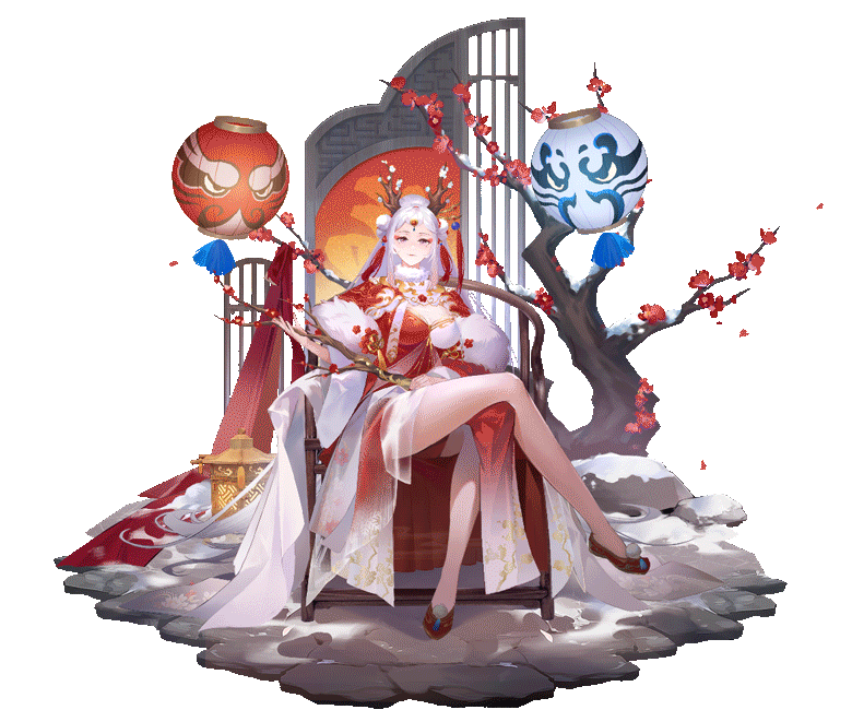 三界速报 | 白骨夫人新春皮肤爆料——寒梅映雪，傲骨绽放！