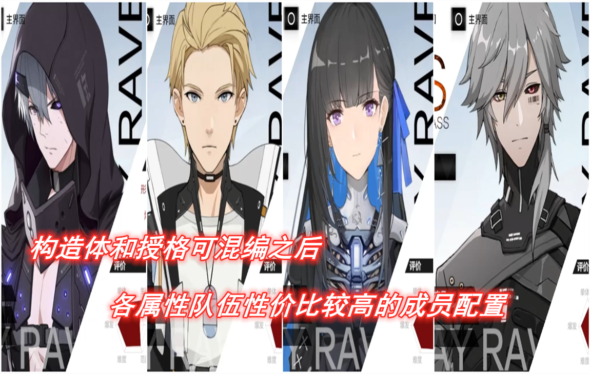 【战&双】蒲牢版本巨变，混编之后平民性价比高的各属性队伍成员配置