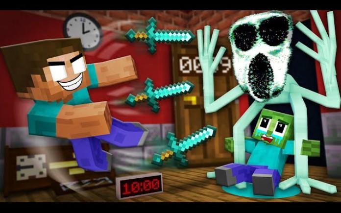 怪物学院第1801集丨Doors on 1000 Ping Challenge-Horror Game丨我的世界动画