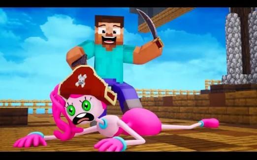 怪物学院1441集丨长腿妈咪Becomes a pirate丨Poppy playtime 2 我的世界动画