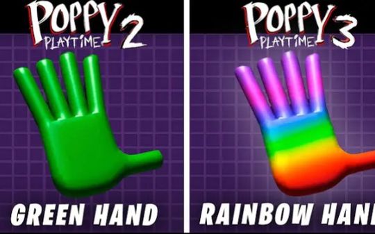 【搬运YouTube】Poppy playtime 2 vs Poppy playtime 3 官方绿手录像带vs同人彩虹手