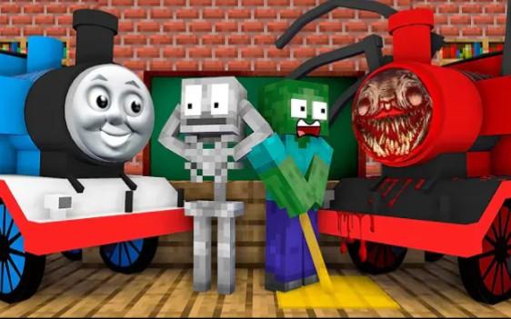 怪物学院第1855集丨Choo choo Charles vs Thomas The Train Challenge丨我的世界动画