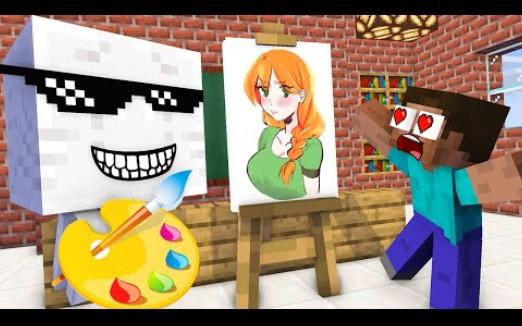 怪物学院1491集丨画画课Challenge丨我的世界动画