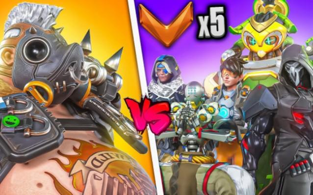 【守望先锋2】【CYX】世界排名第一的路霸 VS  五名青铜玩家