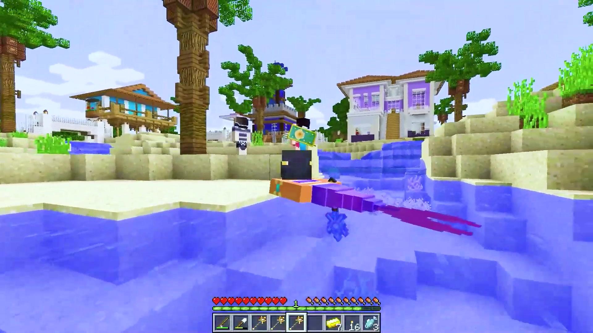 在《我的世界》中扮演美人鱼公主!