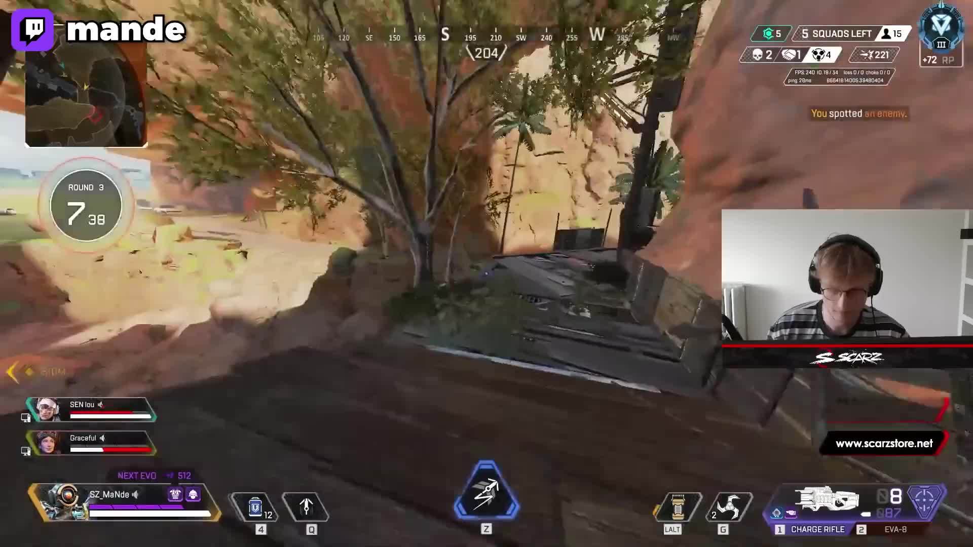 【APEX/转载】mande穿梭于诸王峡谷的枪林弹雨之中难逃一死