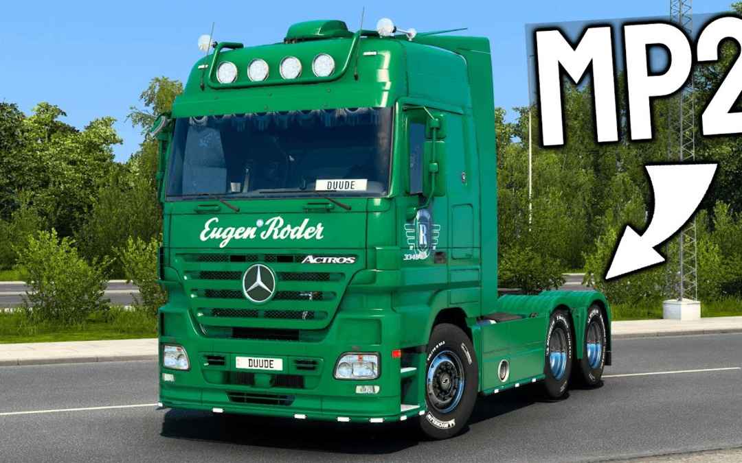 【YouTube】欧卡2mod_Dotec梅赛德斯奔驰MP2|ETS2 1.44 Mercedes-Benz Actros MP2 by Dotec | Eur