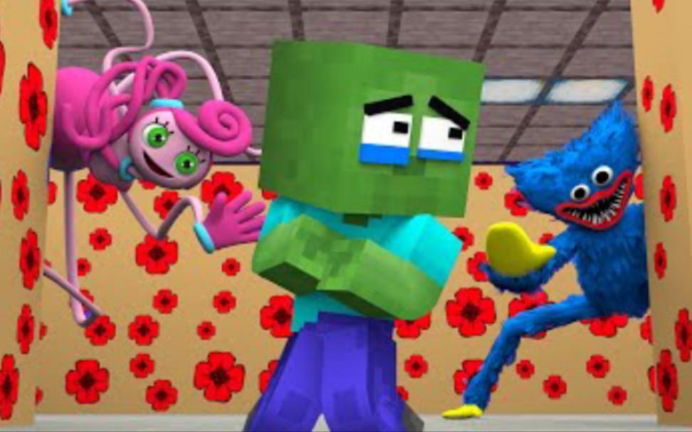 怪物学院动画:宝宝僵尸里面有暗房 Baby Zombie in the backrooms联动Poppy playtime 我的世界动画