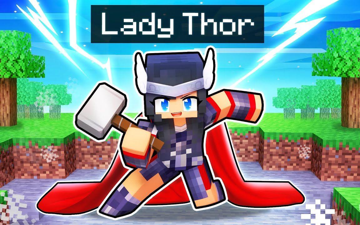 【Aphmau】我的世界|超级英雄之女雷神Thunder STRIKES as LADY THOR In Minecraft!