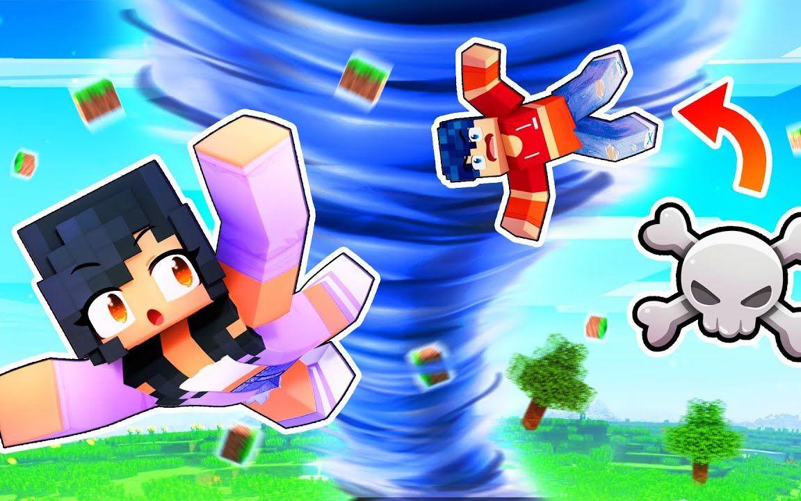 【Aphmau】我的世界|龙卷风摧毁了一切A Minecraft TORNADO Ruined Everything!