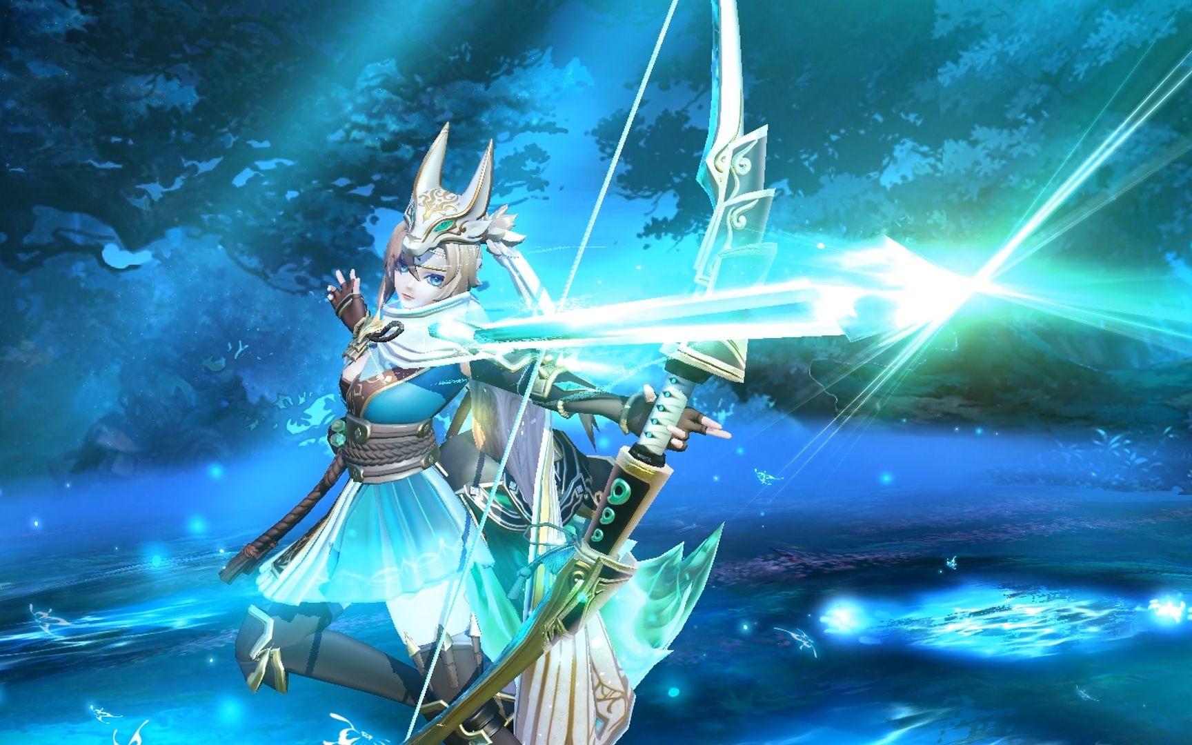 【皮肤展示】白狼全新典藏皮肤「星野·森之矢」