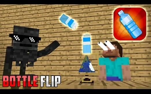 MC怪物学院动画丨Bottle Flip game Challenge丨我的世界动画
