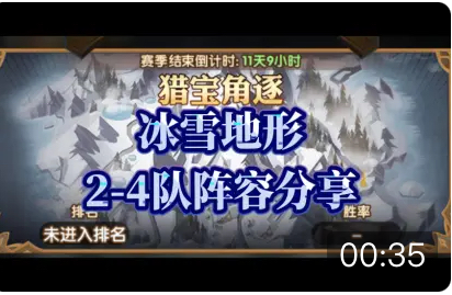 【逆崆】《剑与远征》猎宝角逐冰雪地形2-4队阵容分享