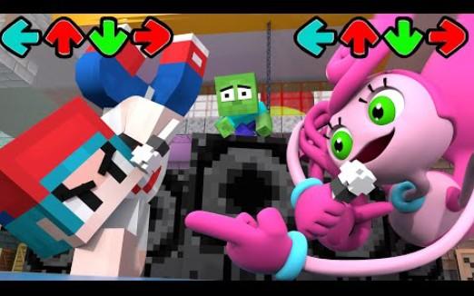 怪物学院动画:星期五之夜vs长腿妈咪 Battle of Die丨我的世界动画 Poppy playtime 2