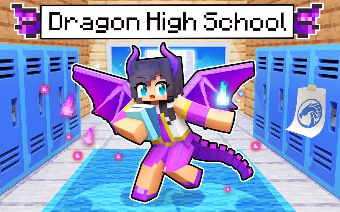 【Aphmau】我的世界|龙族学校My FIRST Day at DRAGON High School in Minecraft!