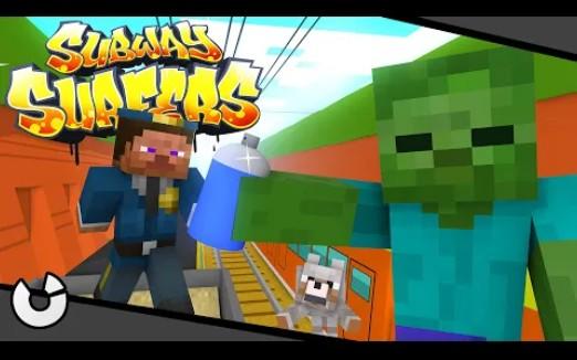 怪物学院动画:地铁跑酷丨我的世界动画