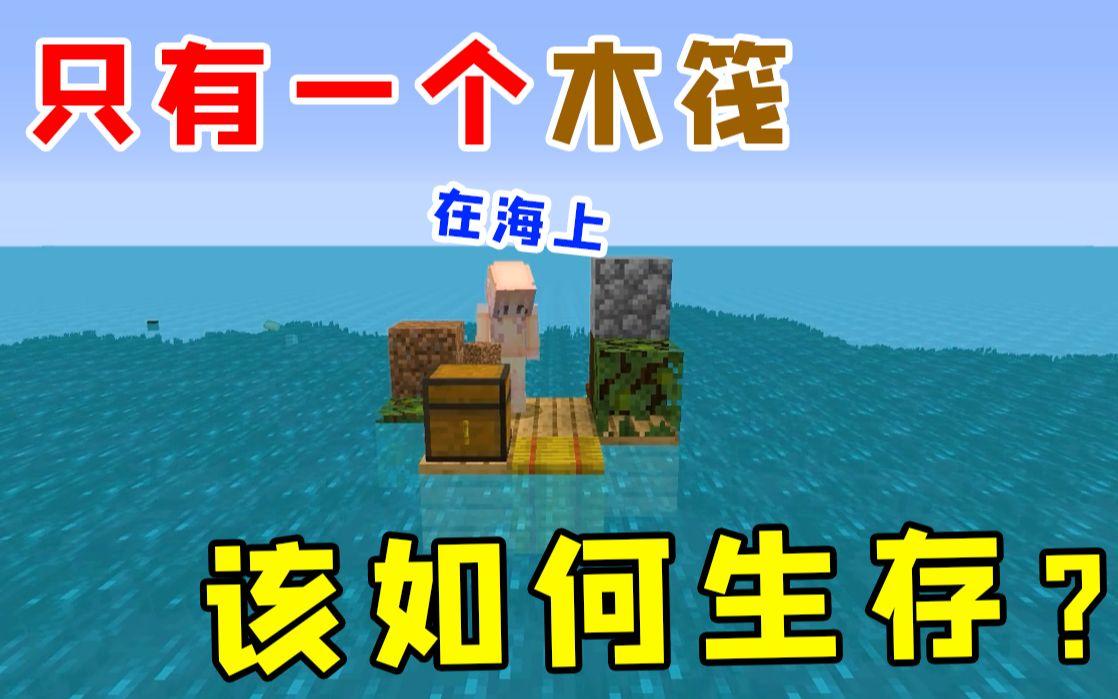 我的世界：只有一个木筏！在海上，该如何生存？