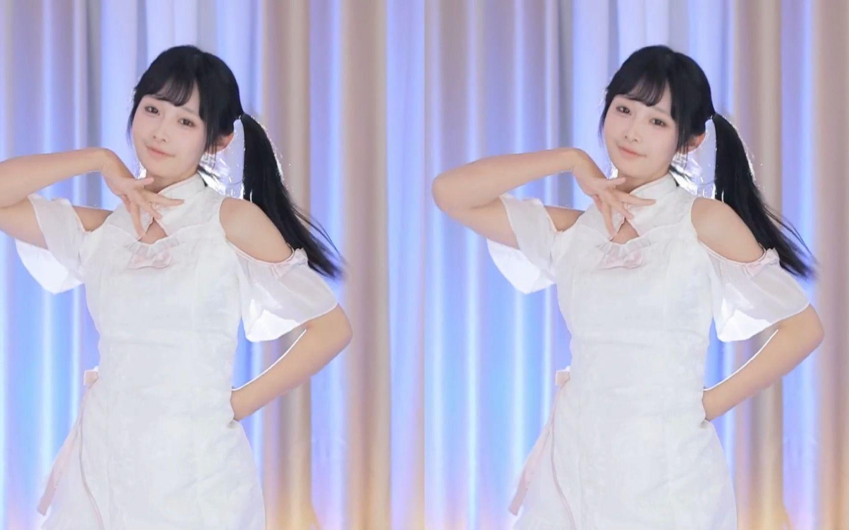 【鱼子酱】《赐我》白色常服套装 直播跳舞录屏