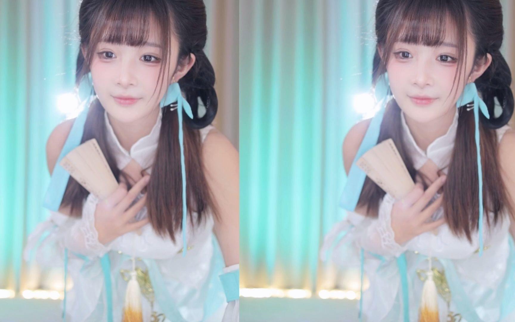 【鱼子酱】《花.间.酒》古风汉服套装 直播跳舞录屏