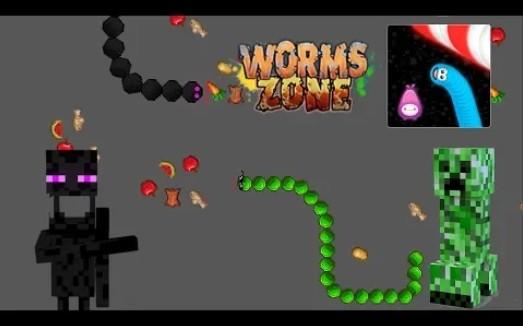 MC怪物学院动画丨WormsZone Io Challenge贪吃蛇丨我的世界动画