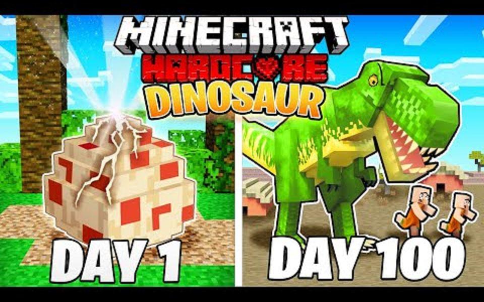【Bronzo】我的世界|恐龙百天生存I Survived 100 DAYS as a DINOSAUR in HARDCORE MINECRAFT!