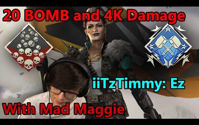 【APEX/iiTzTimmy】4分钟看完timmy新赛季用疯玛吉双锤骷髅海