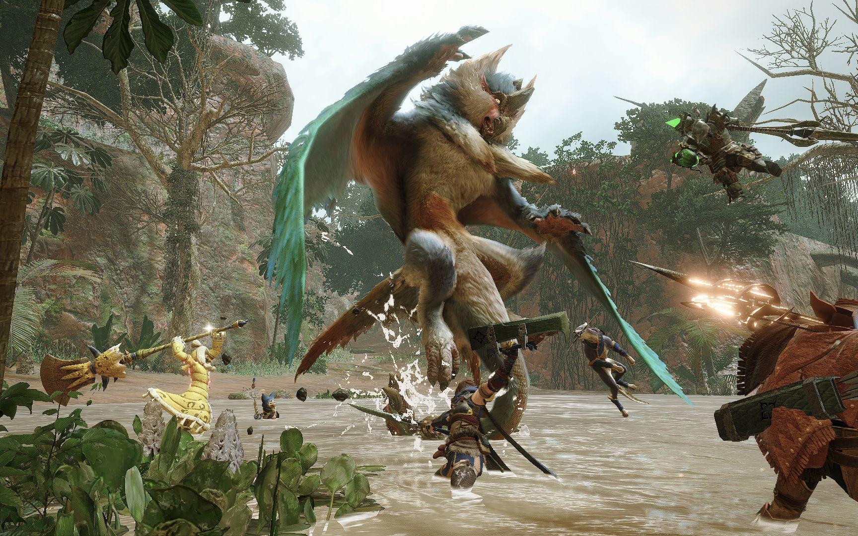 【首发】《怪物猎人：崛起》天狗兽狩猎演示