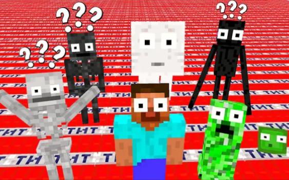 MC怪物学院动画丨TNT 快跑挑战赛丨我的世界动画