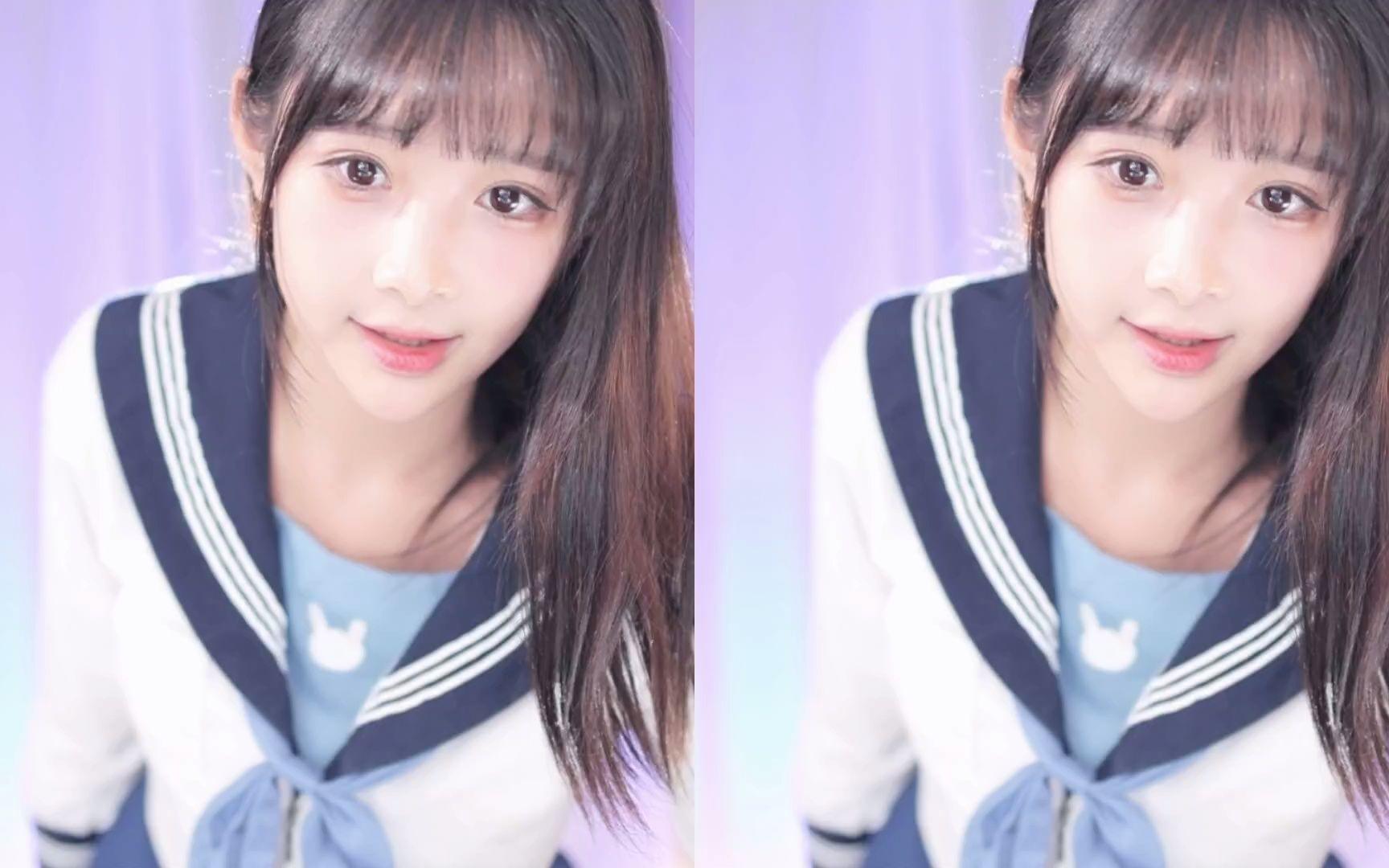 【鱼子酱】《想要变得可爱》明日酱的水手服版 直播跳舞录屏