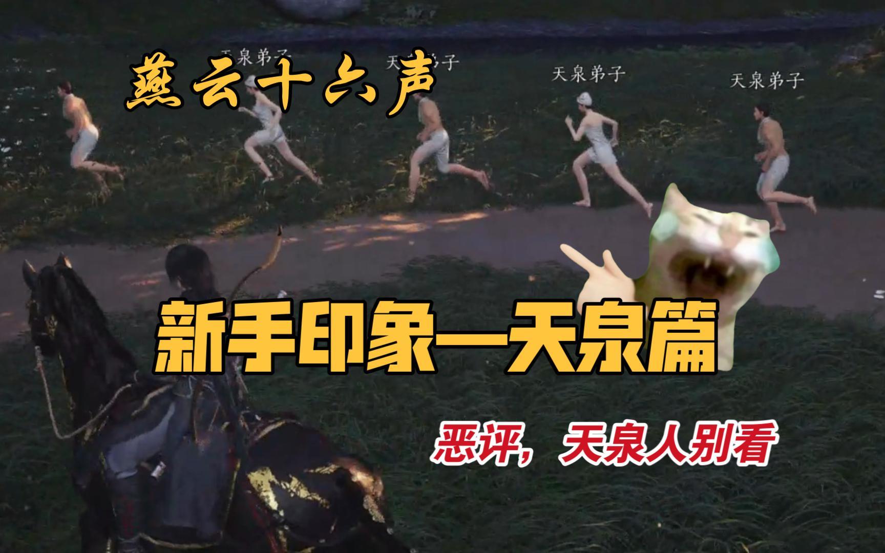 燕云十六声·新手对各门派的印象天泉篇截图