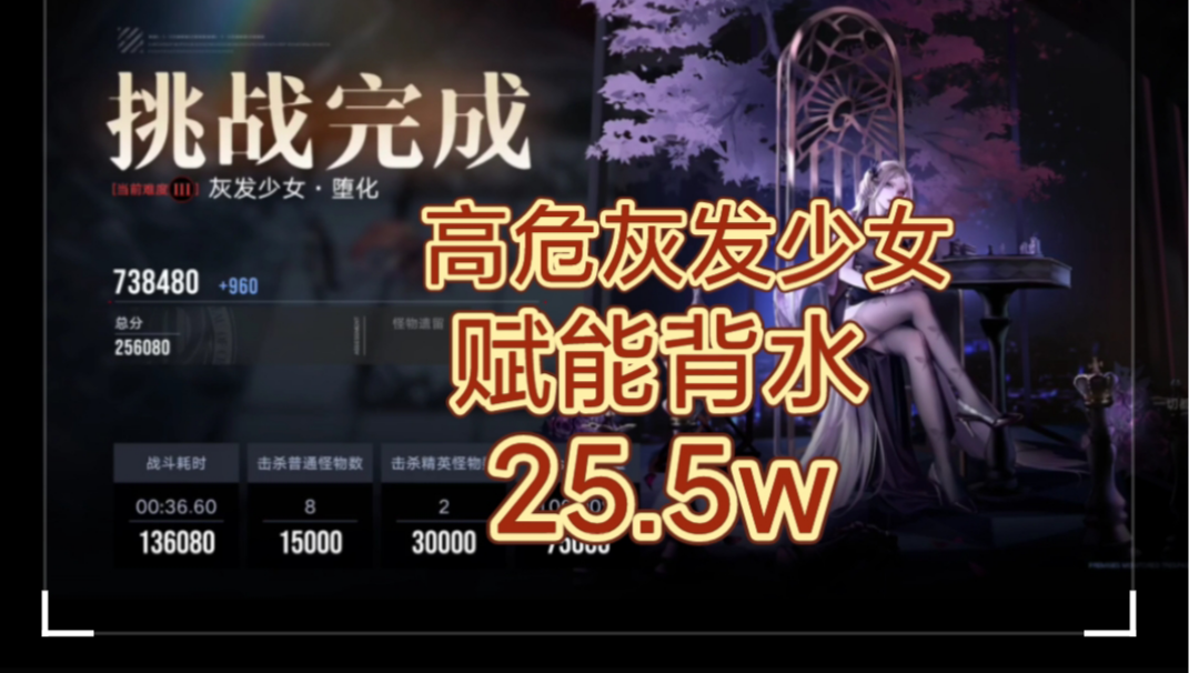 高危灰发少女无专属buff25.5w赋能背水双打法教学#新游观察局#