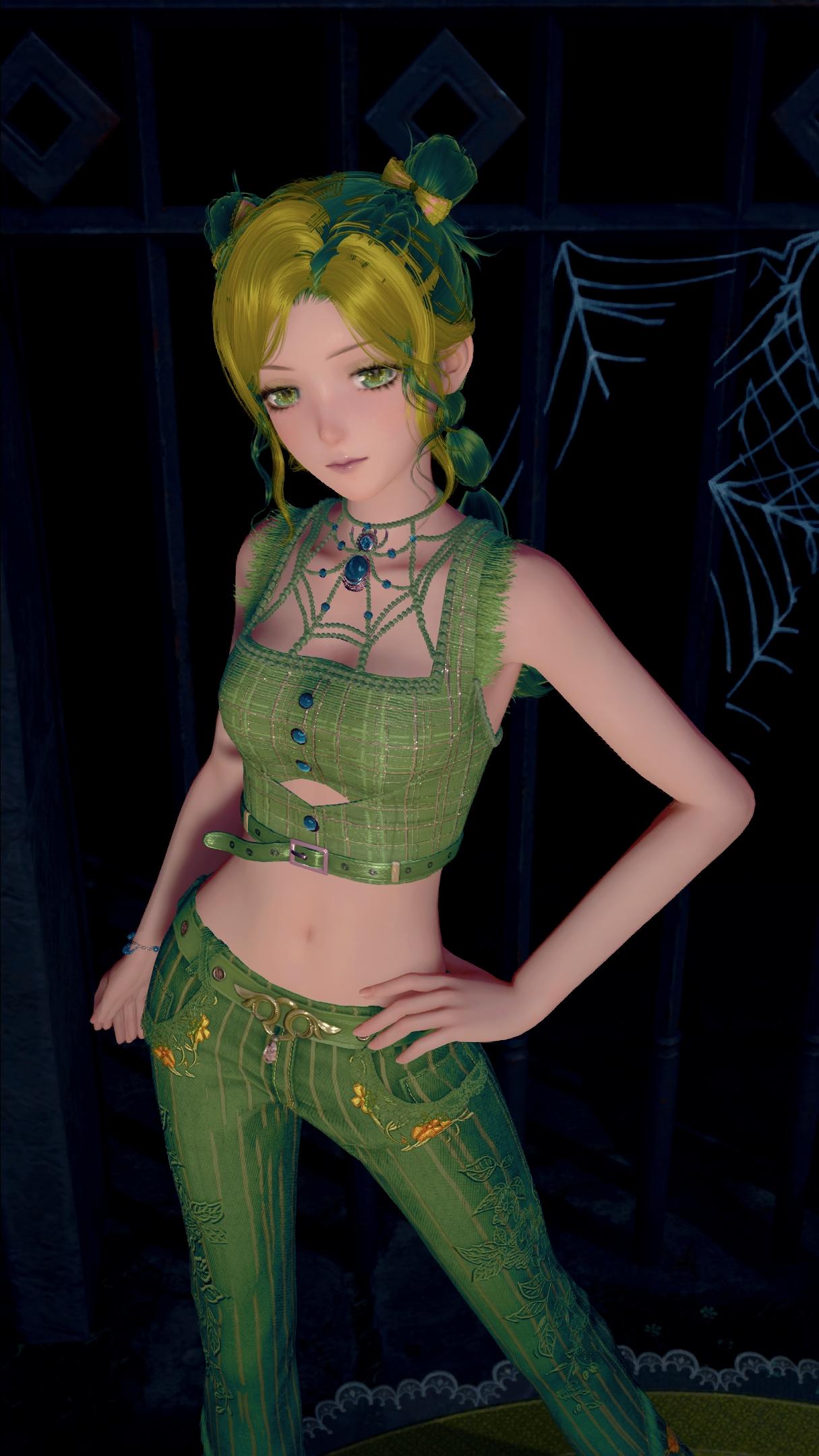 当你将这两个头发叠在一起，就可以cos空条徐伦