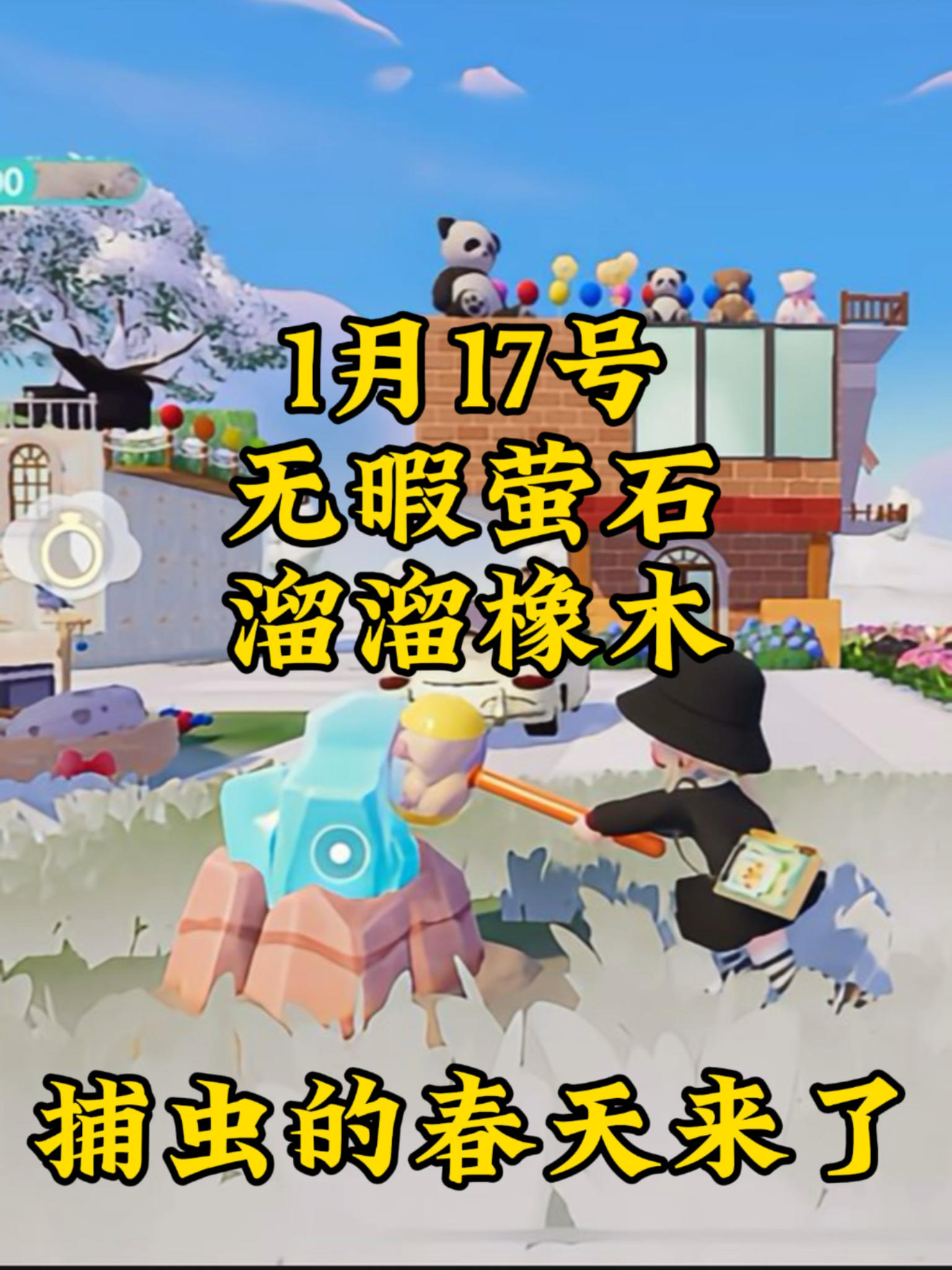 1月17号心动小镇溜溜橡木和无暇萤石位置截图