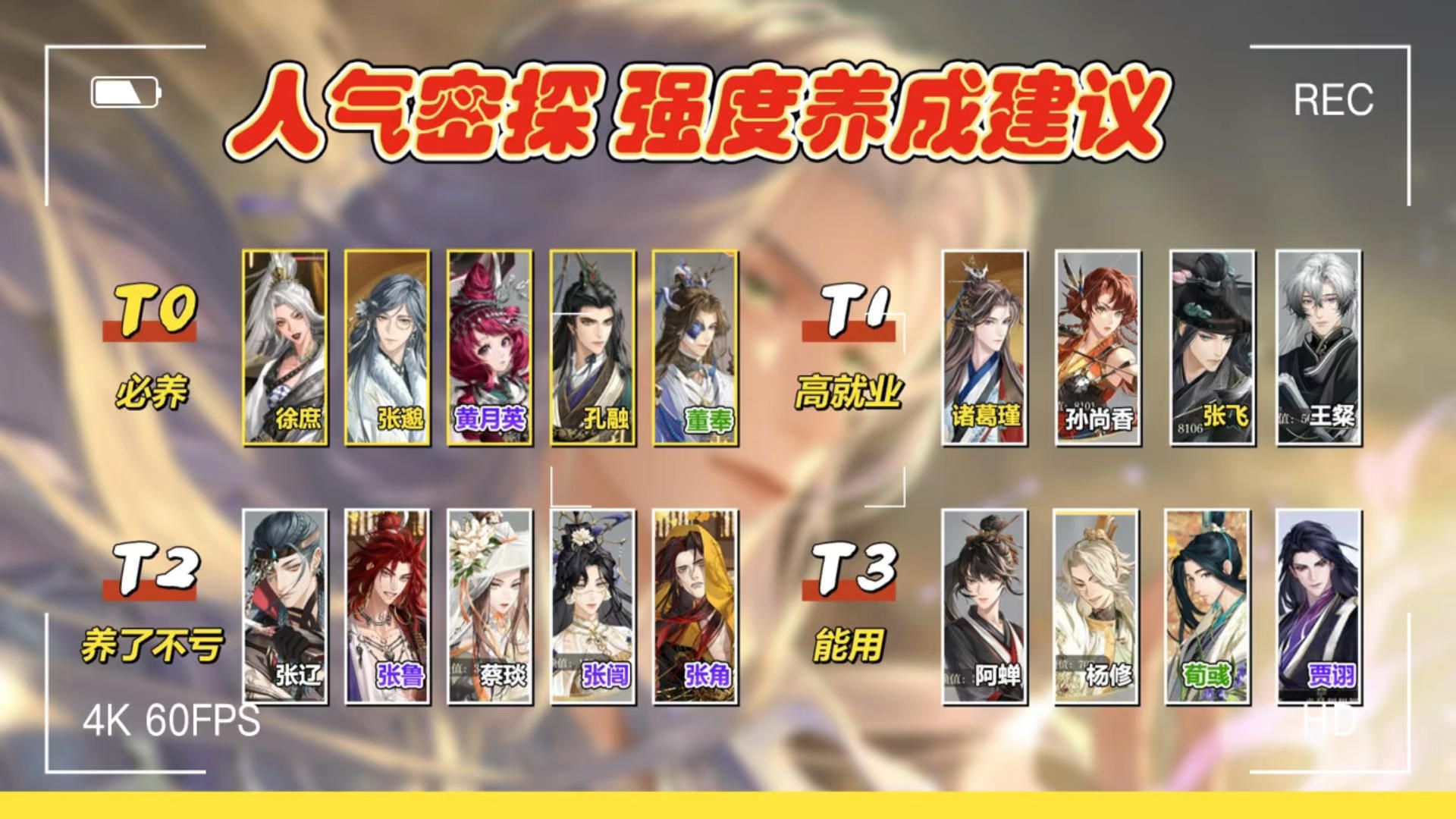 如鸢 人气密探 强度养成建议