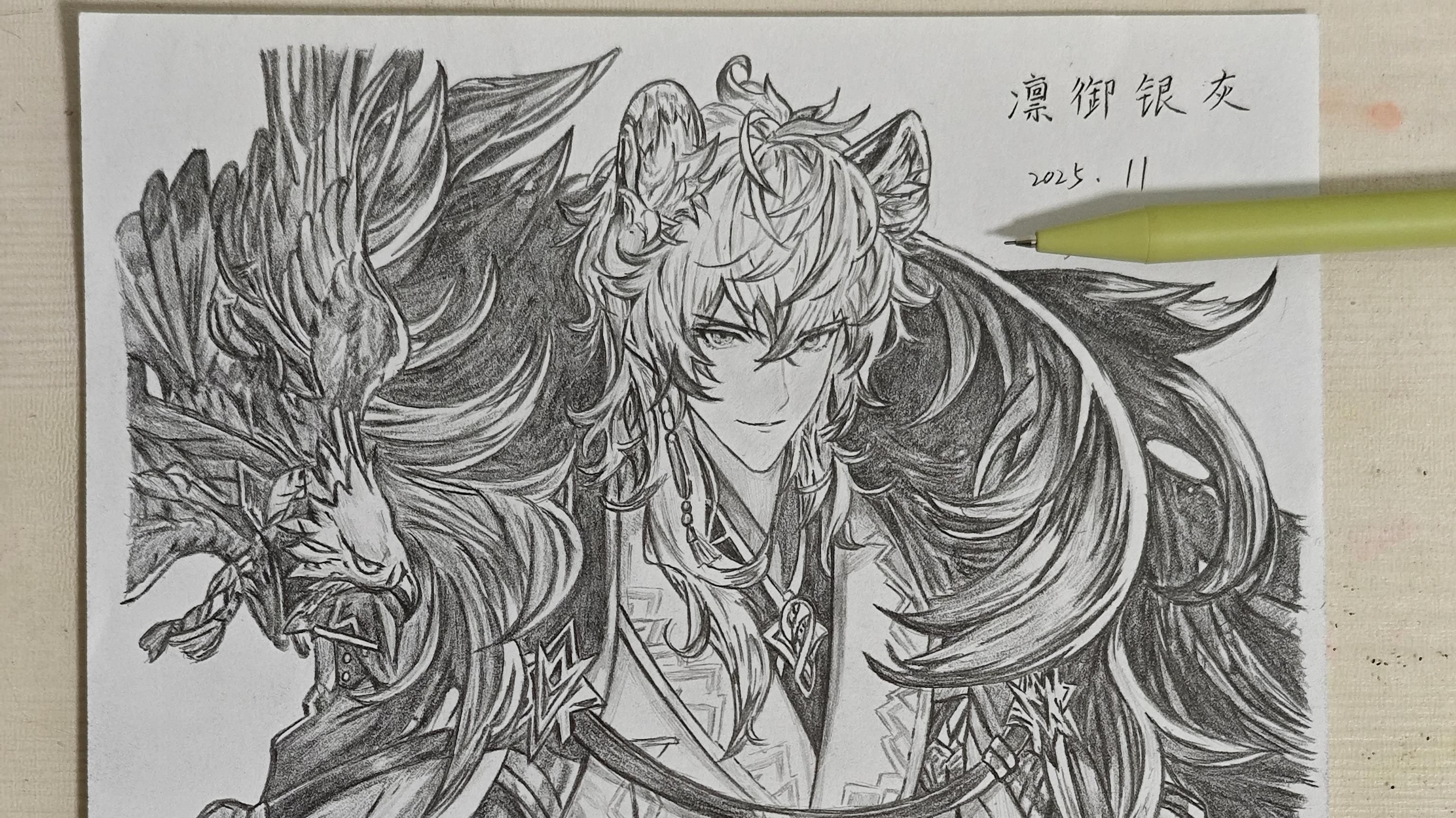 [手绘过程]凛御银灰（精英一）