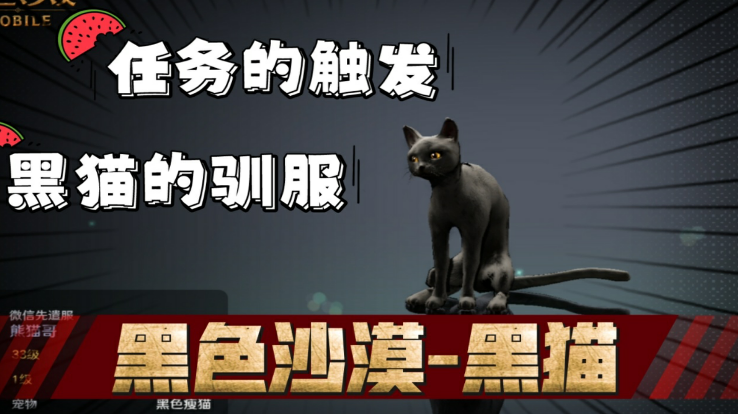 ＃新游观察局＃黑色沙漠手游：黑猫篇！又能白嫖一宠物，快来！