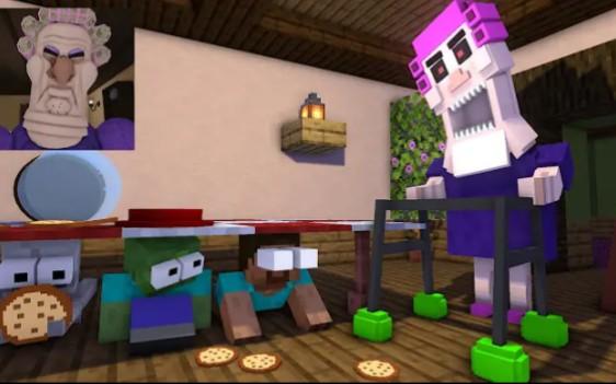 怪物学院第1818集丨Escape Grumpy Gran Horror(Scary Obby)丨我的世界动画