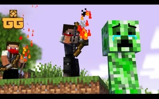 怪物学院:宝宝苦力怕的生活动画(第一部分 Part 1)悲伤我的世界动画 sad Minecraft Animation