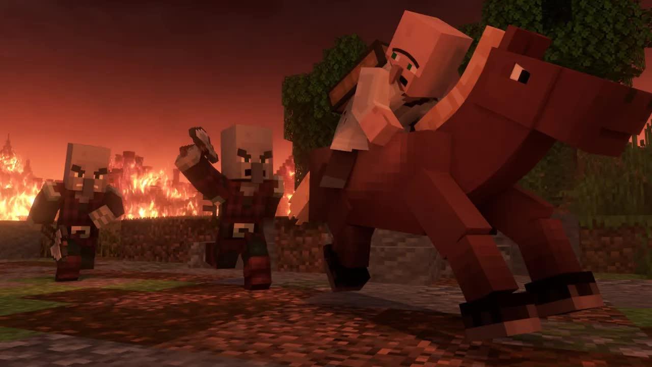 村民Vs掠夺者生活| Minecraft动画(上)