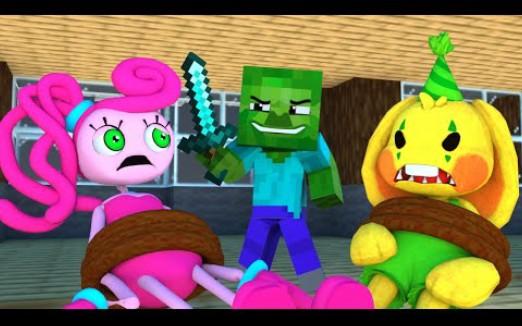 怪物学院动画:Evil baby僵尸 Capture Poor 长腿妈咪和bunzo丨Poppy playtime 我的世界动画