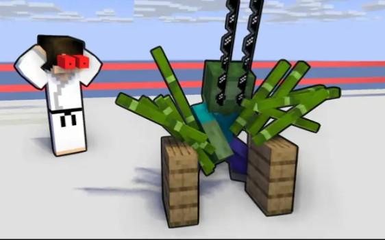 MC怪物学院动画丨Break wood Challenge丨我的世界动画