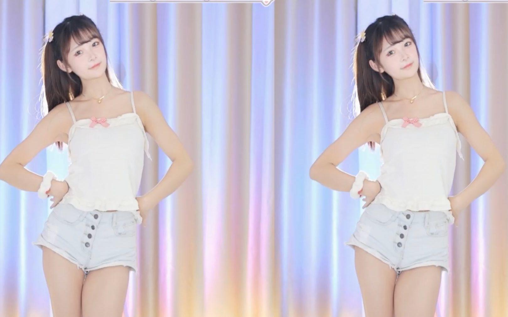 【鱼子酱】《夏日晴海》白色常服套装 直播跳舞录屏